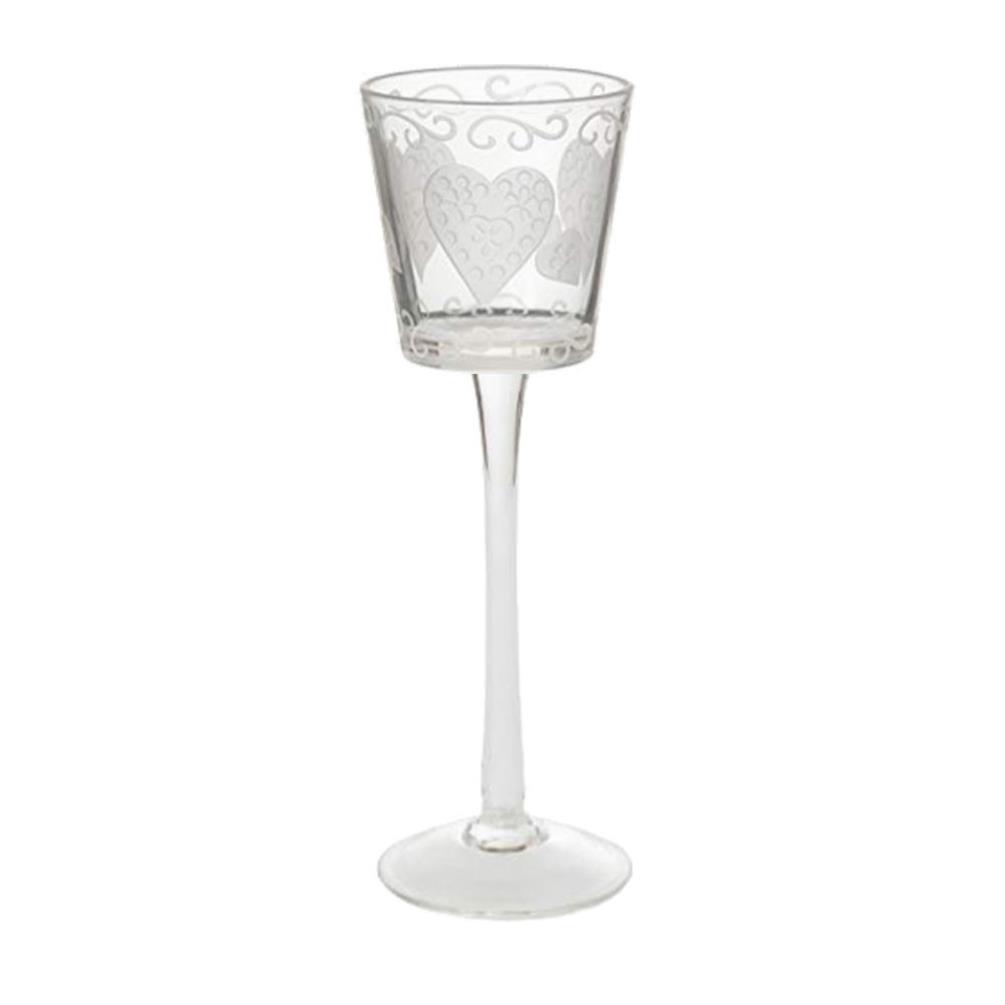 Yankee Candle Etched Hearts Stemmed Votive Holder £4.49